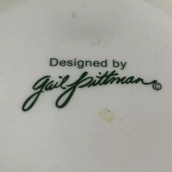 Gail Pittman Siena 64oz Ceramic Pitcher Yellow Leaves Orange And Red Stripes