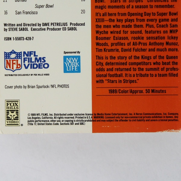 Cincinnati Bengals 1988 Video Yearbook VHS NFL Films