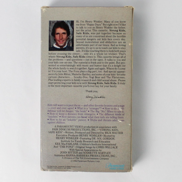 Strong Kids Safe Kids VHS Watermark Paramount 1984 Henry Winkler