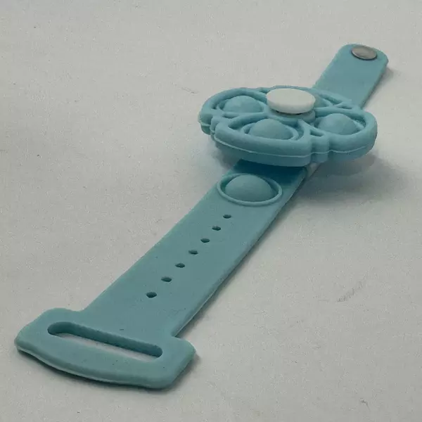 Lot of 2 Fidget Toys Pop It Shell & Popper Spinner Flower Bracelet Toy Set