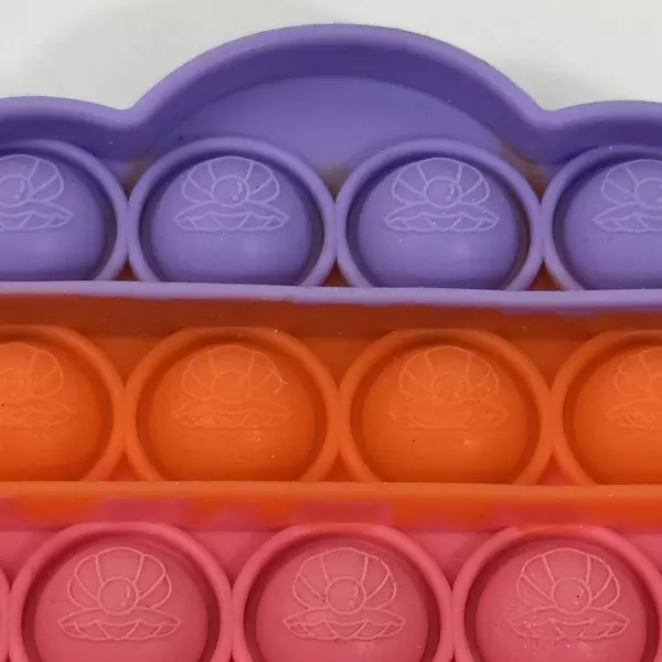 Lot of 2 Fidget Toys Pop It Shell & Popper Spinner Flower Bracelet Toy Set