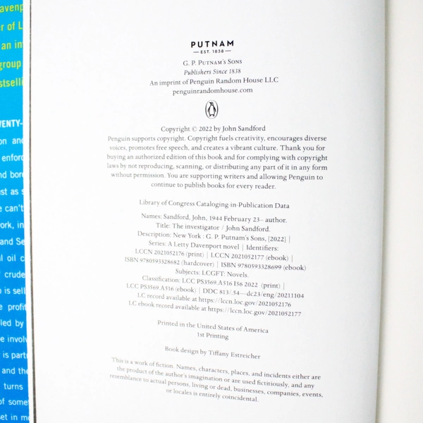 Lot Of 2 Letty Davenport Novels by John Sandford The Investigator And Dark Angel