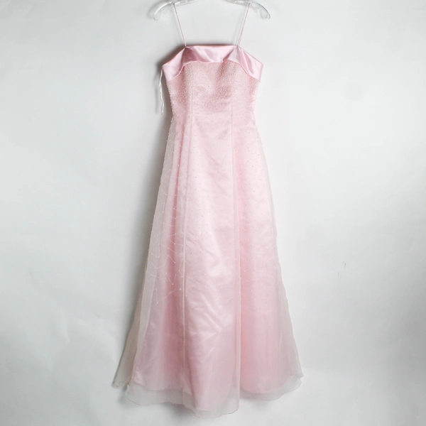 Forever Yours Pink Beaded Gown A Line Women's Size XS Prom Dress Formal