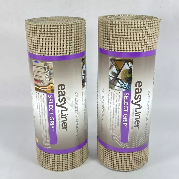 2 Duck Brand Easy Liner Non-Adhesive Shelf Liners 12-Inch x 20-Foot Brownstone