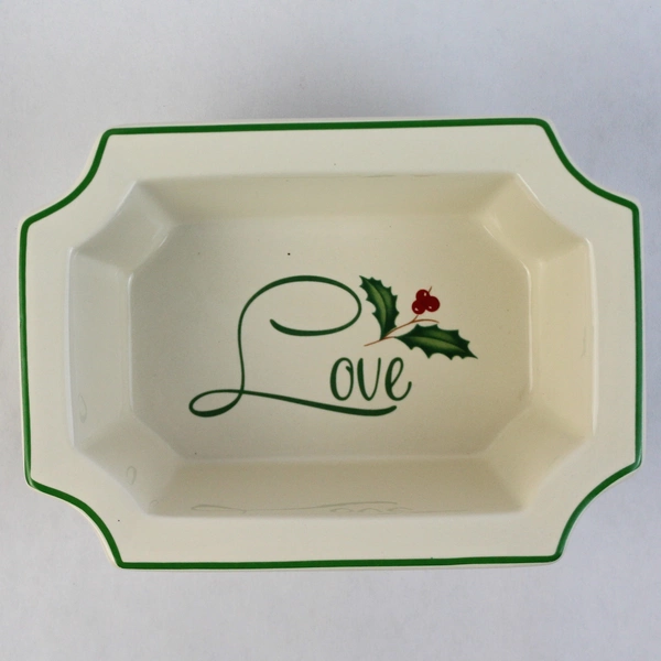 Lenox American by Design Small Holiday Holly Pattern Love Dish With Box