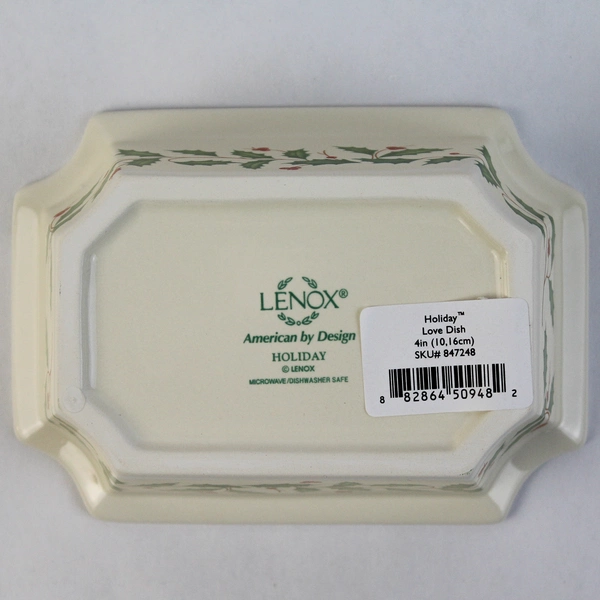 Lenox American by Design Small Holiday Holly Pattern Love Dish With Box