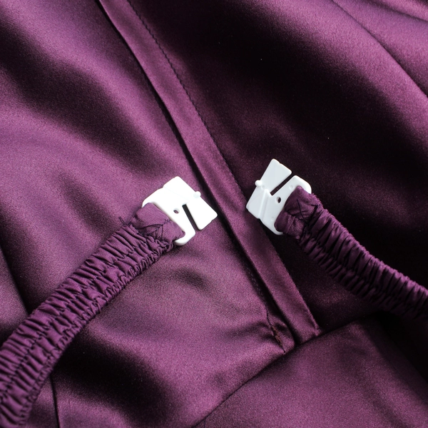 Purple Satin A-Line Prom Dress Strapless Women's Size XS