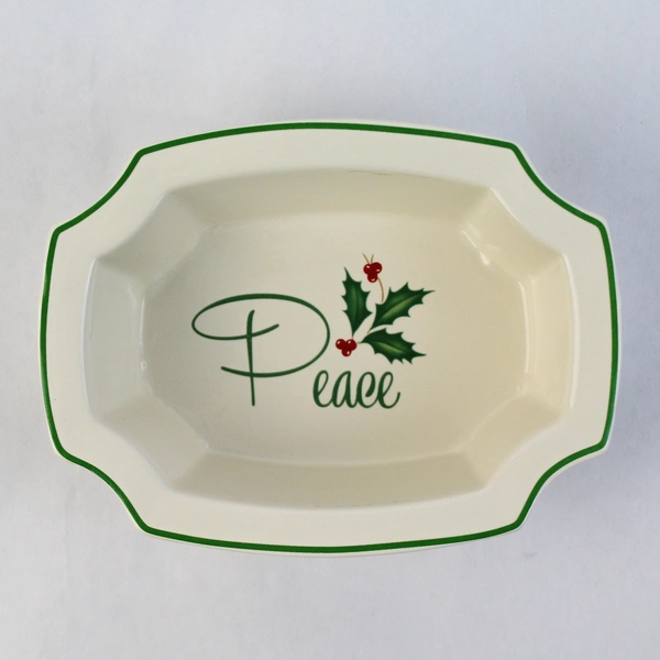 Lenox American by Design Small Holiday Holly Pattern Peace Dish With Box