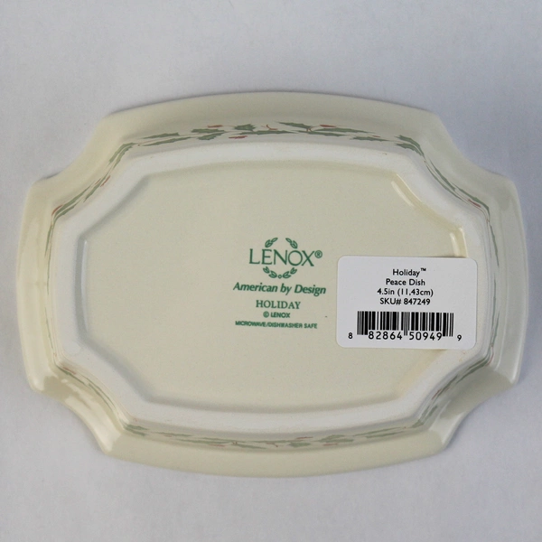 Lenox American by Design Small Holiday Holly Pattern Peace Dish With Box