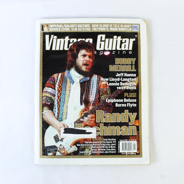 Vintage Guitar Magazine Feb 2003 Buddy Merrill Jeff Hanna Good Condition
