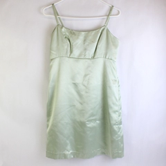 L.M. J'Berg and Finch Mint Green Satin Dress Spaghetti Strap Women's Size XS