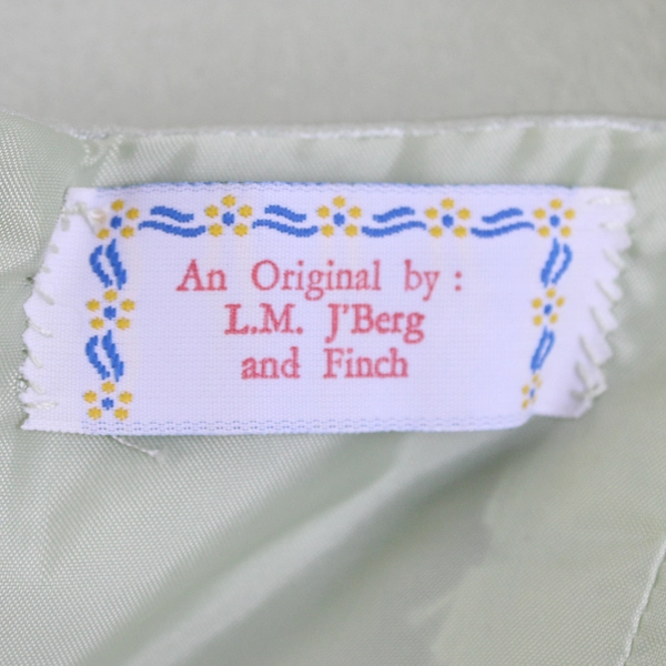 L.M. J'Berg and Finch Mint Green Satin Dress Spaghetti Strap Women's Size XS