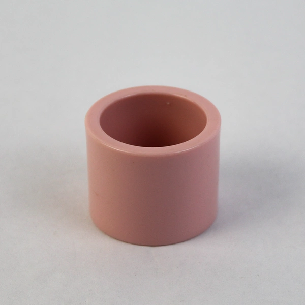 Set Of 4 Pink Round Hard Plastic Napkin Rings 