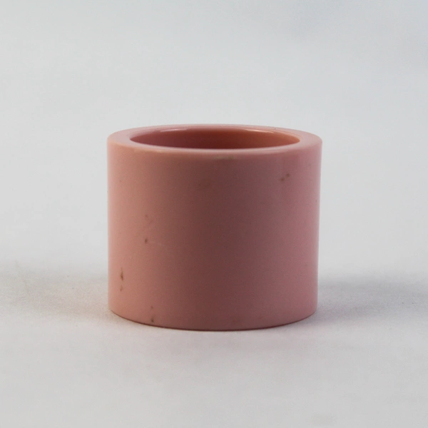 Set Of 4 Pink Round Hard Plastic Napkin Rings 