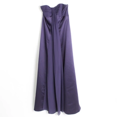 David’s Bridal Chiffon Purple Strapless Maxi Dress Size 6 Style F13274 Elegant