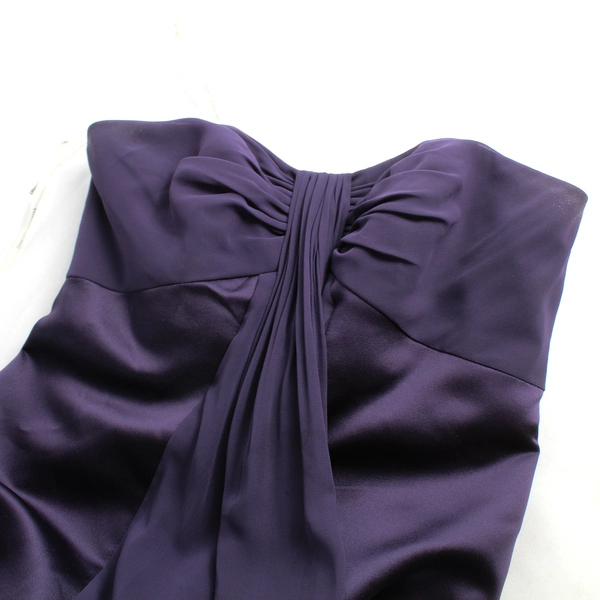 David’s Bridal Chiffon Purple Strapless Maxi Dress Size 6 Style F13274 Elegant