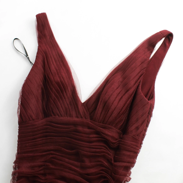 Sorella Vita Maroon Sleeveless Long Formal Bridesmaid Dress Women's Size 8