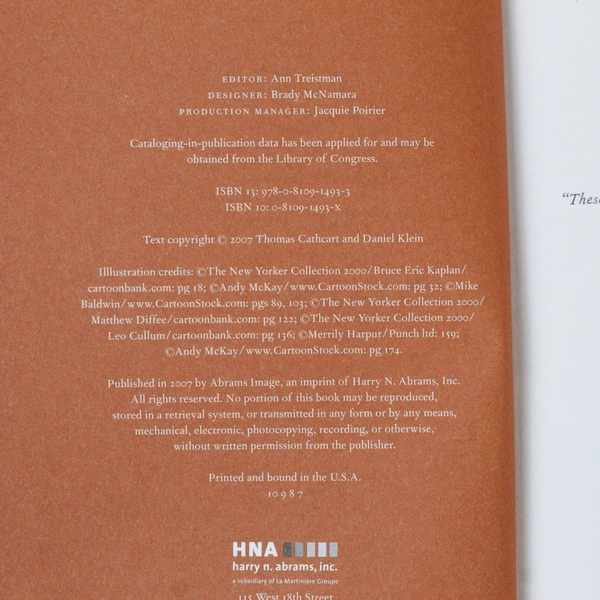 Plato and a Platypus Walk Into a Bar by Thomas Cathcart & Daniel Klein HC