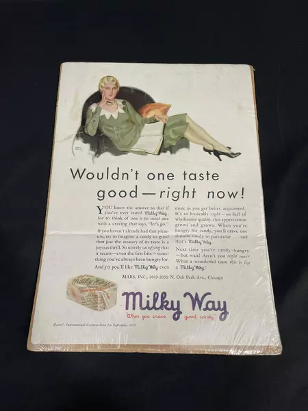 Vintage 1930 Milky Way Ad Hearst's International Cosmopolitan Andrew Loomis Art