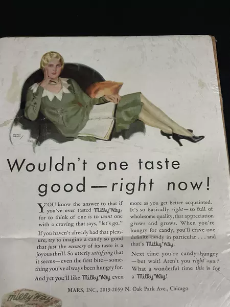 Vintage 1930 Milky Way Ad Hearst's International Cosmopolitan Andrew Loomis Art