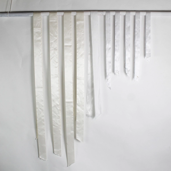 Lot of 10 Satin Ribbons or Sashes White and Ivory Bridal Decor Chair