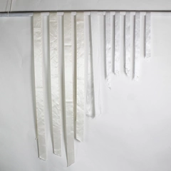 Lot of 10 Satin Ribbons or Sashes White and Ivory Bridal Decor Chair