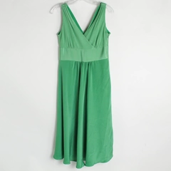 J. CREW Green Fit and Flare Silk Formal Wedding Cocktail Dress Women's Size 8