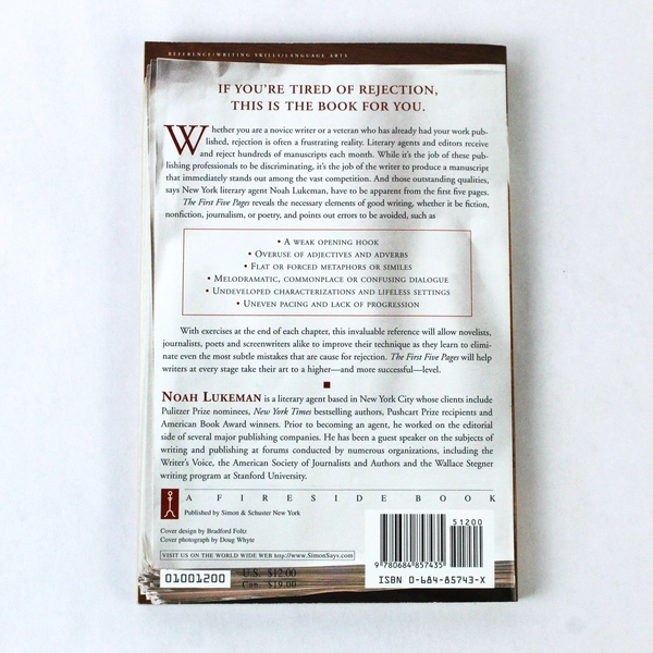 The First Five Pages by Noah Lukeman, 2000, Simon & Schuster, PB, Good