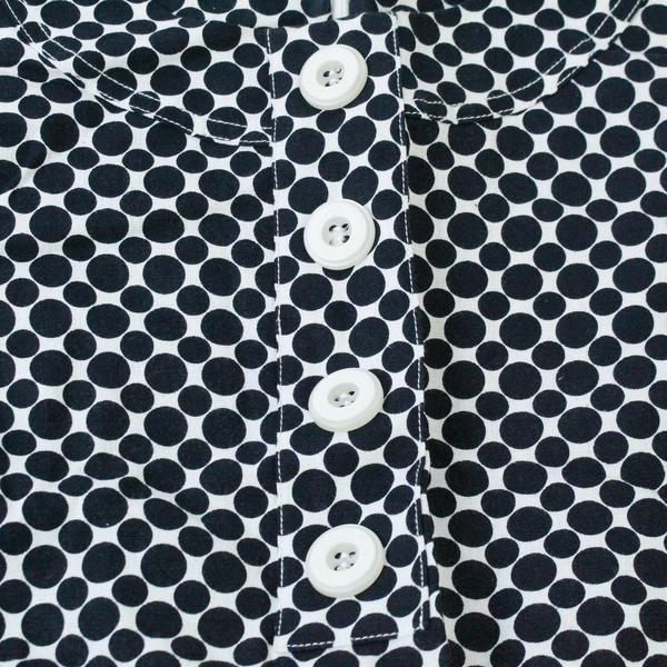 Sunset Road Women's Size 10 Black & White Polka Dot Dress with Kick Pleat