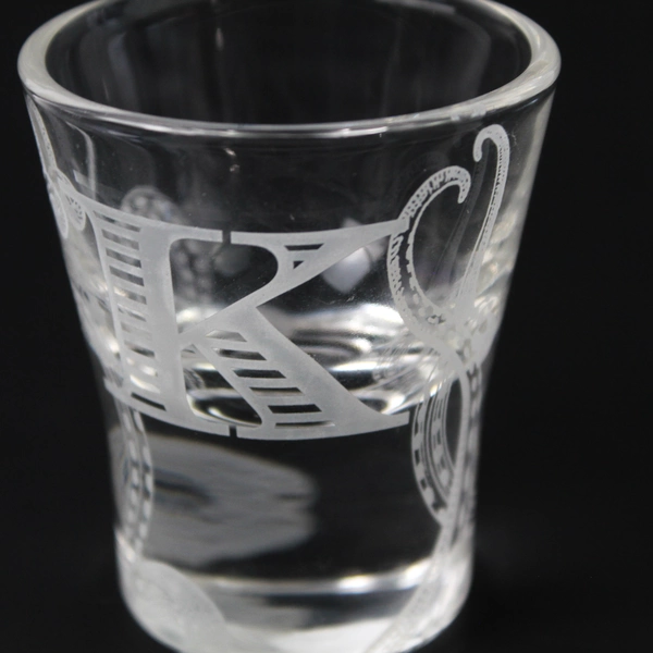 Personalized K Initial Shot Glass Engraved Octopus Arms