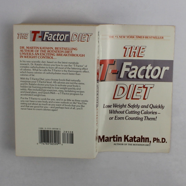 The T-Factor Diet by Martin Katahn 1990 Paperback Lose Weight Safely & Quickly