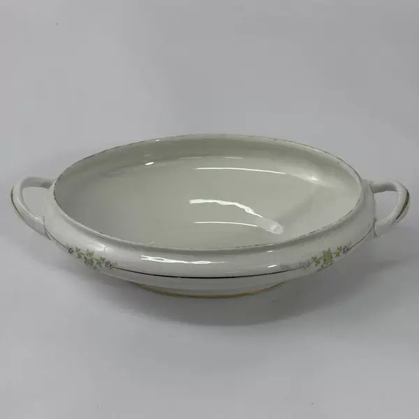 Vintage Knowles Vitreous China 10" Oval Serving Bowl with Handles