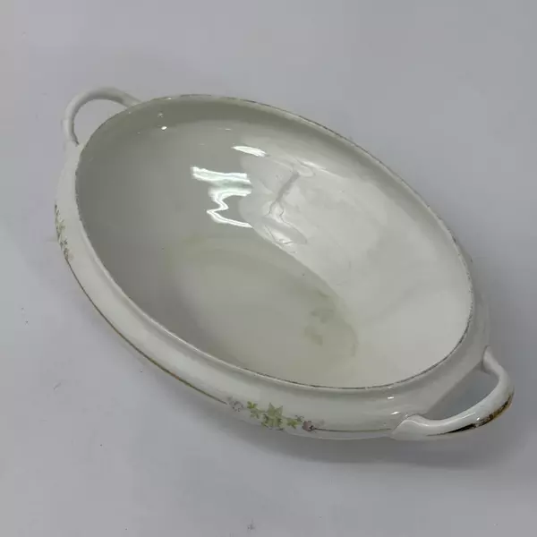 Vintage Knowles Vitreous China 10" Oval Serving Bowl with Handles