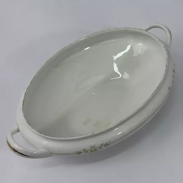 Vintage Knowles Vitreous China 10" Oval Serving Bowl with Handles