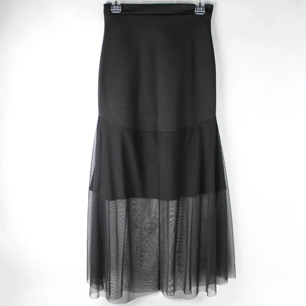 Madcap Black Partly Sheer Maki Skirt Women's Size Medium