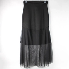 Madcap Black Partly Sheer Maki Skirt Women's Size Medium