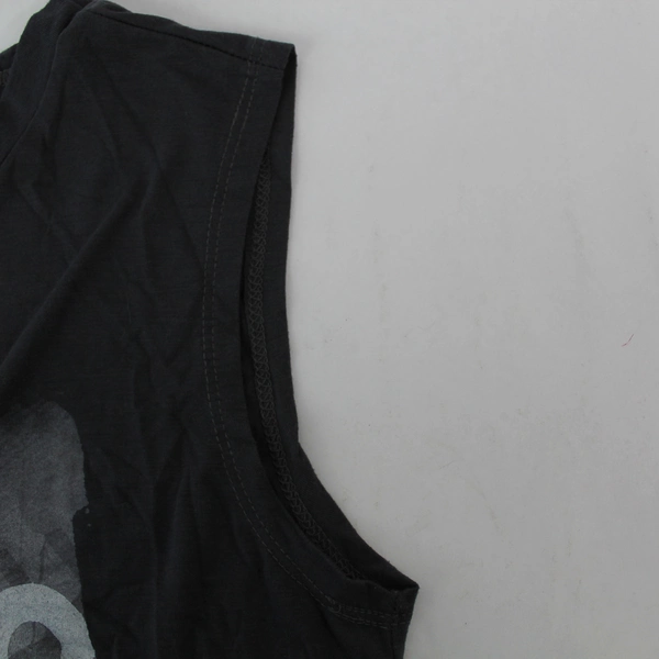 Justin Bieber Graphic Sleeveless Tank Top Women's Charcoal Gray Size M