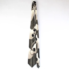 Croft & Barrow Gray Abstract Design Silk Necktie 61"