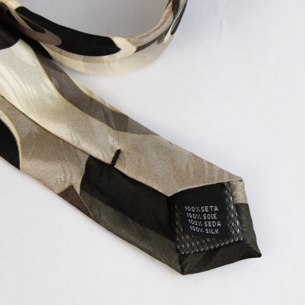 Croft & Barrow Gray Abstract Design Silk Necktie 61"