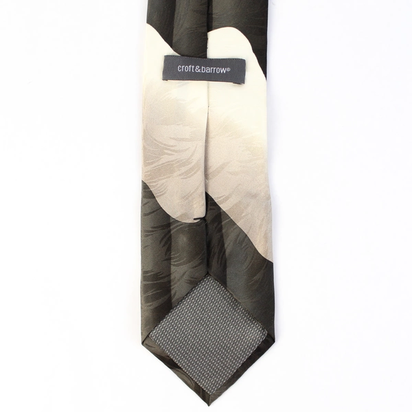 Croft & Barrow Gray Abstract Design Silk Necktie 61"