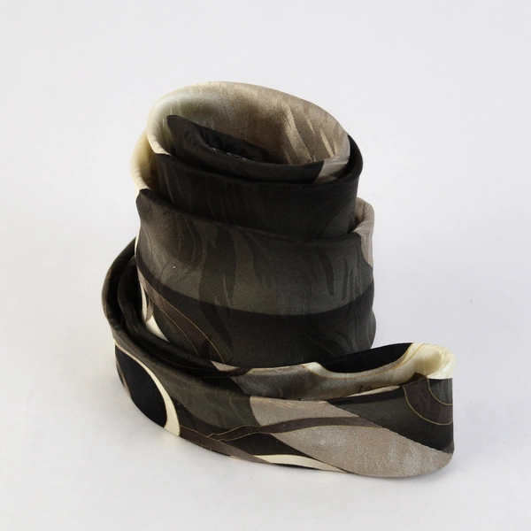 Croft & Barrow Gray Abstract Design Silk Necktie 61"