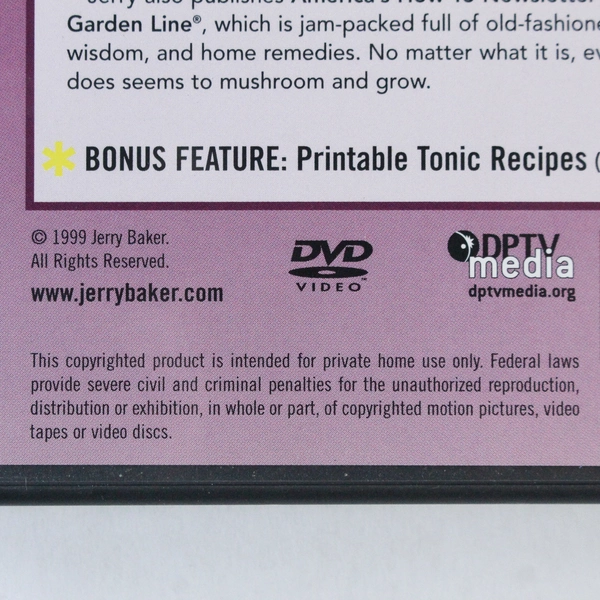 Jerry Baker Year Round Rose Care DVD 1999 Ex Libris - Good Pre-Owned Condition