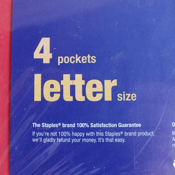 Staples Hanging File Pockets 3.5" Expansion Letter Size 4-Pack Lot