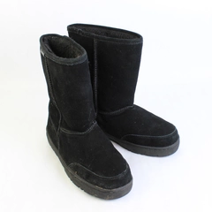 BEARPAW Women's Natural II Black Cow Suede Wool Lining Winter Boots Size 9/10