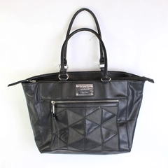 Nicole Miller Black Quilted Leather Shoulder Bag Women's Handbag