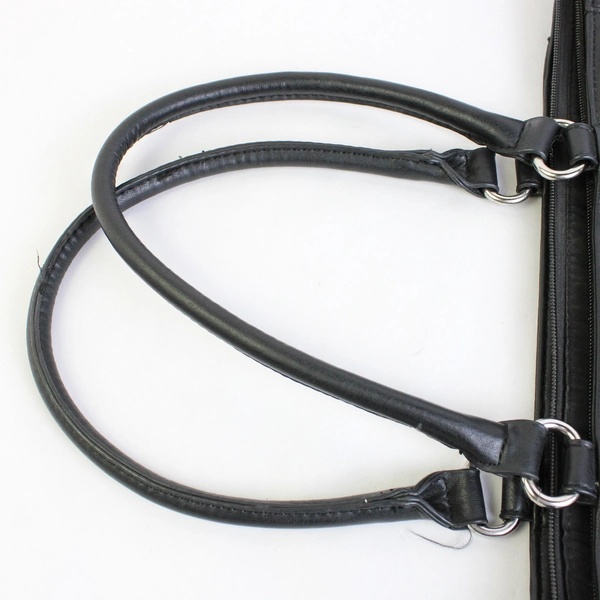 Nicole Miller Black Quilted Leather Shoulder Bag Women's Handbag