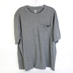Athletic Works Men's 2XL Gray Pocketed T-Shirt Casual Cotton Tee