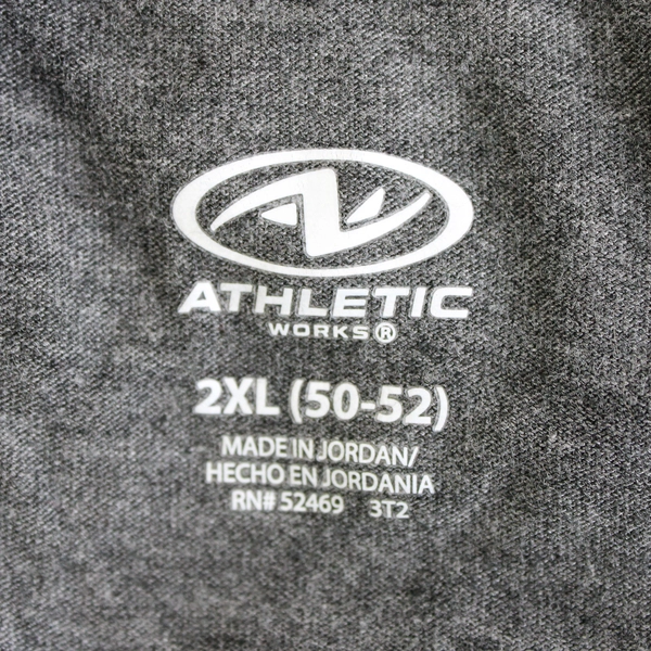 Athletic Works Men's 2XL Gray Pocketed T-Shirt Casual Cotton Tee
