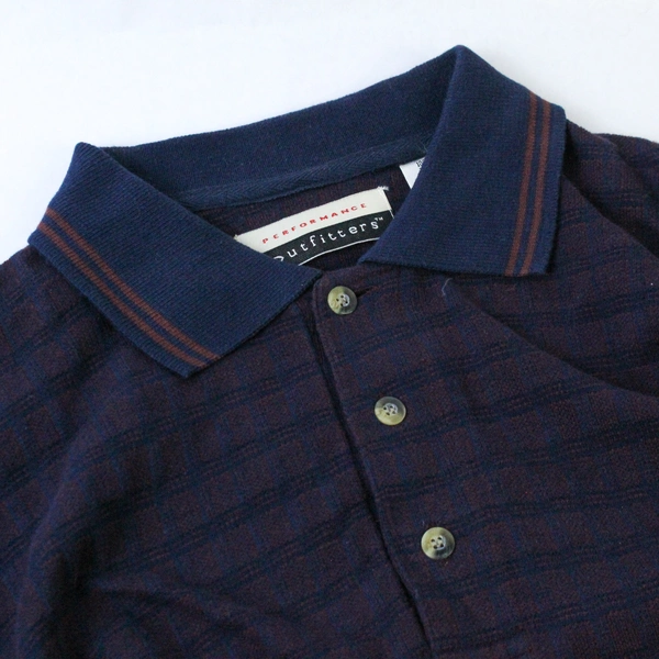 Performance Outfitters Men's XL Red & Blue Plaid 1/4 Button-Up Shirt