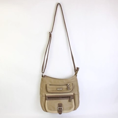 MultiSac Tan Brown Crossbody Purse Silver Hardware Women's Bag